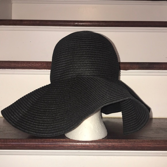 Floppy Black 100% Straw Hat One Size By Cato 😘😘 - Picture 3 of 6